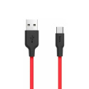 Дата-кабель hoco. X21Plus, 2.4A, USB - Type-C, 2м. Цвет: красный